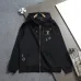 Louis Vuitton 3D Embroidery Zip Up Hoodie, Grey, Black #B68811