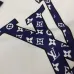 Louis Vuitton Blue Monogram LV Logo Crewneck Sweatshirt, Black, White #B69194