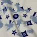 Louis Vuitton Blue Star Graffiti Crewneck Sweatshirt, Black, White #B69190