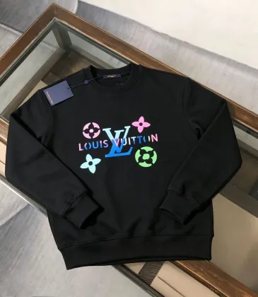 Louis Vuitton Colorful Monogram Logo Crewneck Sweatshirt, Black, White #B69192