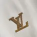 Louis Vuitton Crew Neck Sweatshirt With Gold Embroidered Logo, White, Black #B69222
