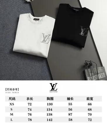Louis Vuitton Rhinestone Crewneck Sweatshirt, White, Black #B68810 Louis Vuitton Rhinestone Crewneck Sweatshirt, White, Black #B68810