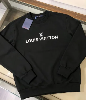 Louis Vuitton Simple Logo Crewneck Sweatshirt, Black, White #B69195