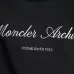 Moncler Classic Script Logo Embroidered Crew Sweatshirt, Orange Cream Black #B68828