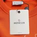 Moncler Classic Script Logo Embroidered Crew Sweatshirt, Orange Cream Black #B68828