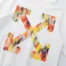Off - White White Hoodie With Colorful Abstract Arrow Graphic Design #A54449