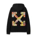 Off - White White Hoodie With Colorful Abstract Arrow Graphic Design #A54449
