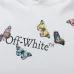 Off - White White Hoodie With Colorful Butterfly And Brand Logo Print #A54452