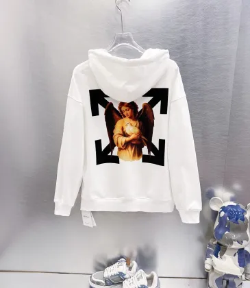 Off-White Angel Painting Arrow Pullover Hoodie, White &amp; Black #B67854