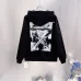 Off-White Geometric Arrow Print Pullover Hoodie, White &amp; Black #B67850