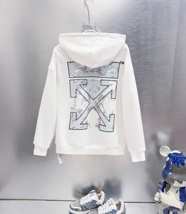 Off-White Geometric Arrow Print Pullover Hoodie, White &amp; Black #B67850