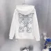 Off-White Geometric Arrow Print Pullover Hoodie, White &amp; Black #B67850