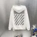 Off‑White Back Mesh Diagonal Stripe Pullover Hoodie, Black White #B68266