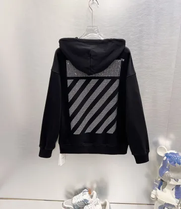 Off‑White Back Mesh Diagonal Stripe Pullover Hoodie, Black White #B68266