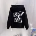 Off‑White Distorted Arrow Graphic Pullover Hoodie, White &amp; Black #B67853