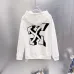 Off‑White Distorted Arrow Graphic Pullover Hoodie, White &amp; Black #B67853