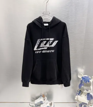 Off‑White Distressed Arrow Logo Pullover Hoodie, Black #B68264