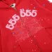 Spider‑5 Men Fleece‑Lined 555 Graphic Zip‑Up Hoodie, Bright Red #B67977