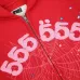 Spider‑5 Men Fleece‑Lined 555 Graphic Zip‑Up Hoodie, Bright Red #B67977