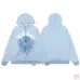 Spider‑5 Men Spider‑Web Graphic Zip‑Up Hoodie, Light Baby Blue #B67978