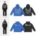 Vale Forever Big Chain Rhinestone Cross Hoodie Vintage Washed Streetwear Oversized Hoodie #A67211