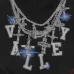 Vale Forever Black Vintage Chain‑Pattern Graphic Hoodie #B67490