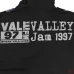 Vale Forever Black Vintage Chain‑Pattern Graphic Hoodie #B67490
