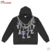 Vale Forever Black Vintage Chain‑Pattern Graphic Hoodie #B67490