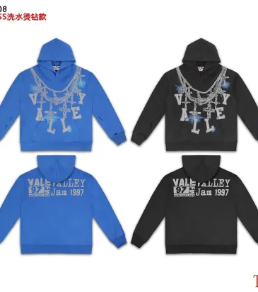 Vale Forever Black Vintage Chain‑Pattern Graphic Hoodie #B67490