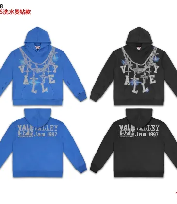 Vale Forever Black Vintage Chain‑Pattern Graphic Hoodie #B67490