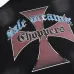 Vale Forever Chopper Cross Print Vintage Washed Hoodie, Black #B68258
