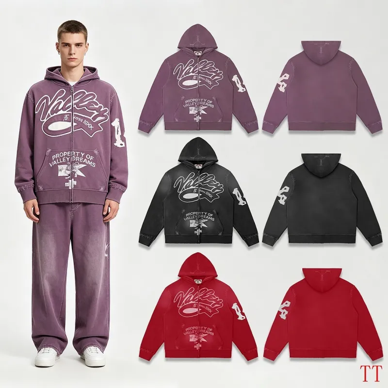 Vale Forever Vintage Washed Zip‑Up Hoodie #B67485