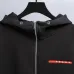 Prada Red Label Zip Up Hoodie, Black #B69212
