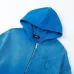 Amiri Gradient Washed Flower Embroidery Zip‑Up Hoodie Jacket, Blue&amp;Black #B67644