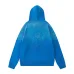 Amiri Gradient Washed Flower Embroidery Zip‑Up Hoodie Jacket, Blue&amp;Black #B67644