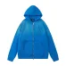 Amiri Gradient Washed Flower Embroidery Zip‑Up Hoodie Jacket, Blue&amp;Black #B67644