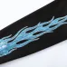 Amiri Hollywood Eagle Blue Flame Sleeve Zip‑Up Hoodie Jacket, Black #B67647