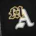 Amiri Multi‑Patch Letter Chenille Embroidery Zip‑Up Hoodie Jacket, Black #B67648