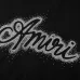 Amiri Rhinestone Script Logo Zip‑Up Hoodie Jacket, Black #B67643