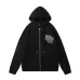 Amiri Rhinestone Script Logo Zip‑Up Hoodie Jacket, Black #B67643