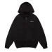 Balenciaga Logo Embroidered Distressed Zip‑Up Hoodie Jacket, Black #B67630