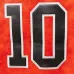 Balenciaga Red Faux Leather NBA 10 Heavy Embroidery Varsity Jacket #B68987