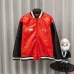 Balenciaga Red Faux Leather NBA 10 Heavy Embroidery Varsity Jacket #B68987