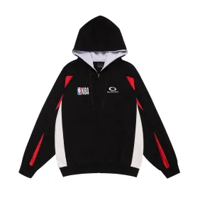 Balenciaga x NBA No.10 Zip‑Up Hoodie Jacket, Black &amp; White #B67628