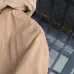 Burberry Blue Embroidered Logo Hooded Windbreaker Jacket, Khaki #B68290
