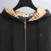 Burberry Full Zip Hooded Jacket With Check Lining Inside Hood, Black #B69217