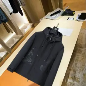 Burberry Knight Print Hooded Windbreaker Jacket, Black #B68297 Burberry Knight Print Hooded Windbreaker Jacket, Black #B68297