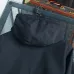 Burberry Letter Print Hooded Windbreaker Jacket, Black #B68295