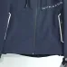 Burberry Letter Print Hooded Windbreaker Jacket, Navy Blue #B68298