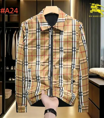 Burberry Men’s Collared Zip‑Up Jacket, Vintage Check &amp; Solid Black #B67684